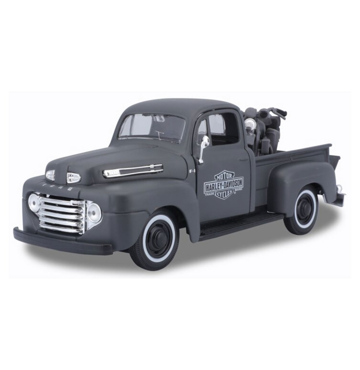 Ford F-1 Pick Up 1948 + Harley-Davidson WLA Flathead 1942 1:24 | Harley-Davidson