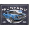 Ford Mustang 1969 Mach 1 Blue Metalen Bord 30 x 40 cm - Speciale Editie | Ford