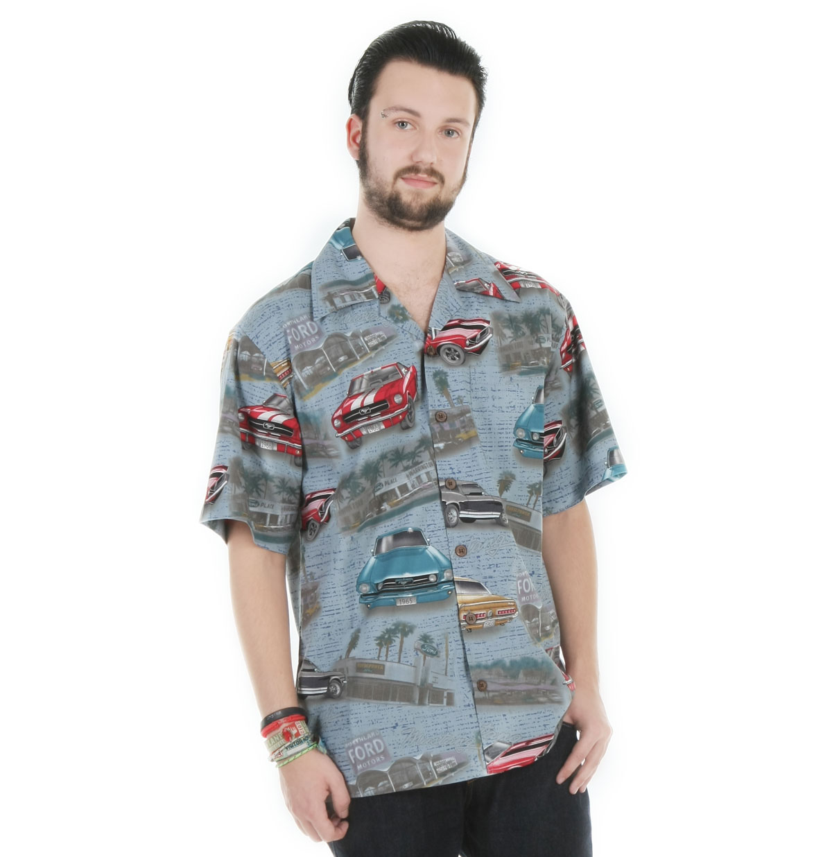 Ford Mustang Denim Camp Shirt-XXXL | 19% korting | David Carey