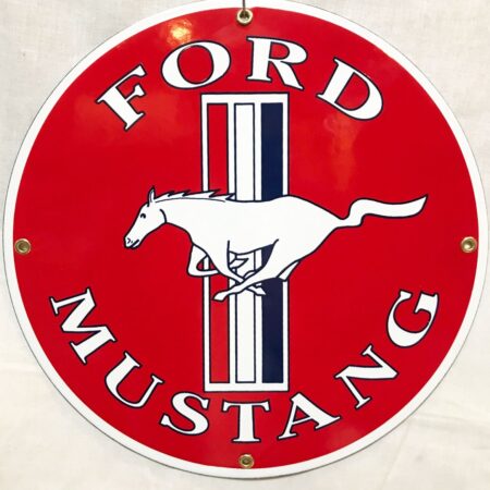 Ford Mustang Logo Emaille Bord 12" / 30 cm | Ford