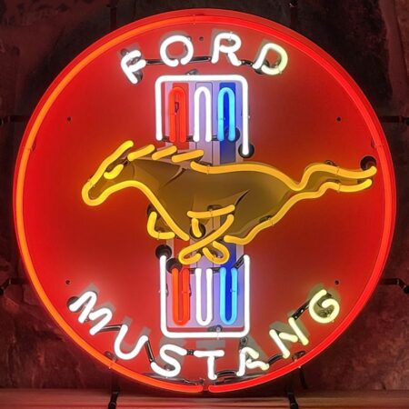 Ford Mustang Logo Neon Verlichting 60 cm - Rood