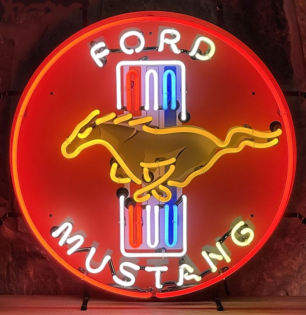 Ford Mustang Logo Neon Verlichting 60 cm - Rood