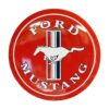 Ford Mustang Logo Rood Emaille Bord - Ø50cm | Ford