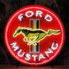 Ford Mustang Neon Verlichting - Gele Paard Versie 65 cm - Rood
