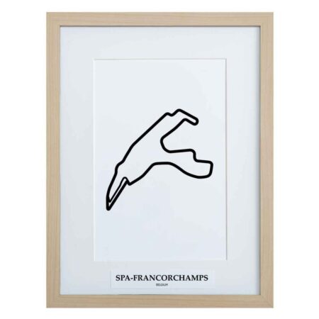 Formula 1 Circuit Spa-Francorchamps België 3D Print - Hout | Formula 1