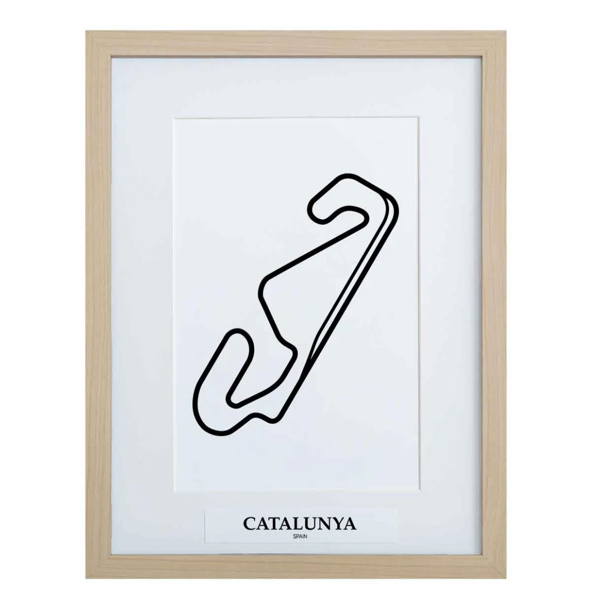 Formule 1 Circuit Catalunya Spanje 3D Print - Hout | Formula 1