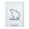Formule 1 Circuit Hungaroring Hongarije 3D Print - Wit | Formula 1