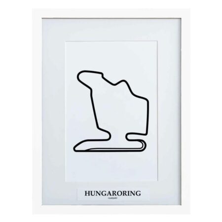 Formule 1 Circuit Hungaroring Hongarije 3D Print - Wit | Formula 1