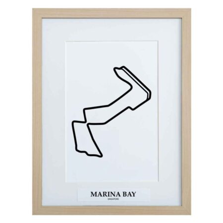 Formule 1 Circuit Marina Bay Singapore 3D Print - Hout | Formula 1