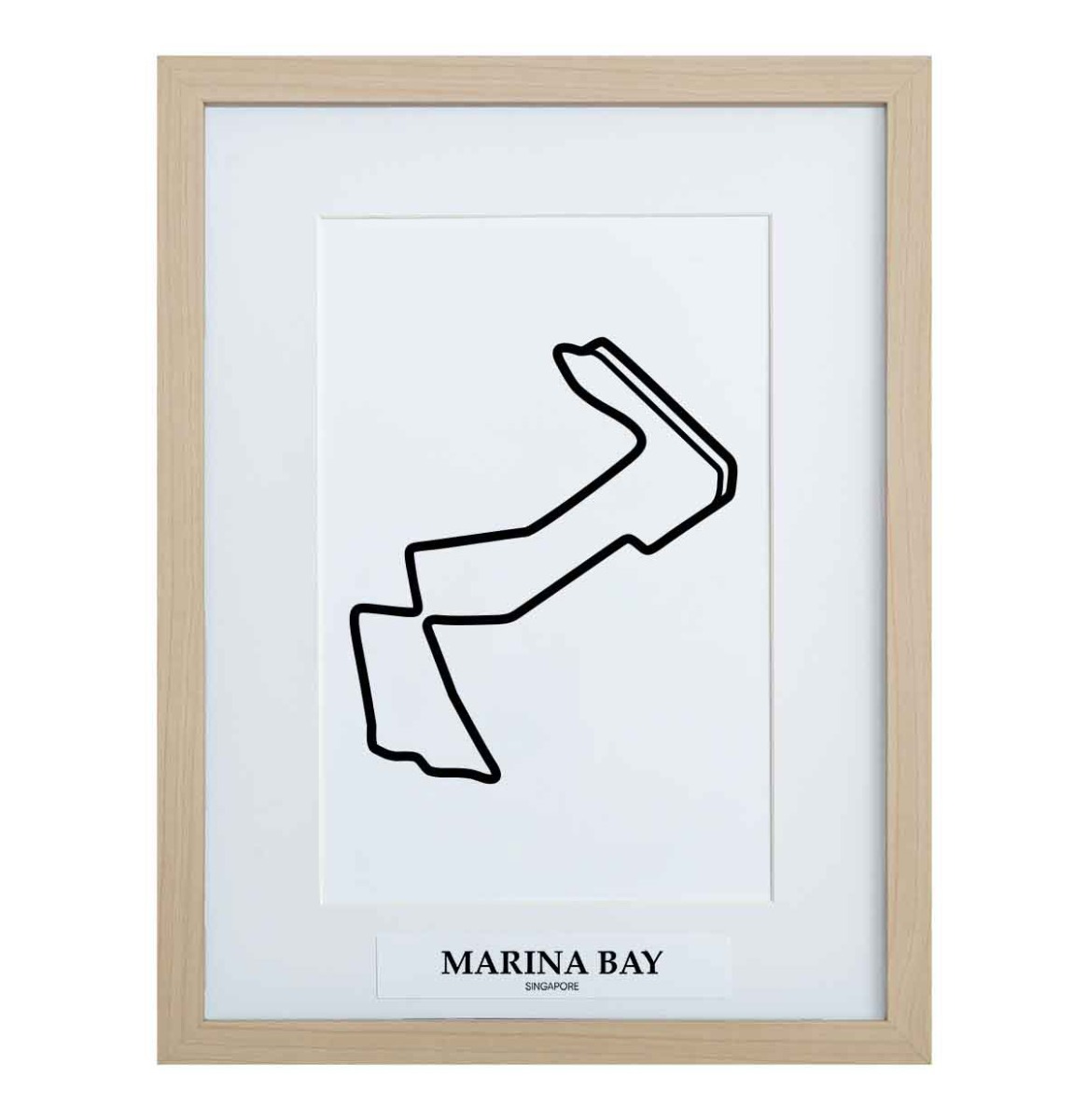 Formule 1 Circuit Marina Bay Singapore 3D Print - Hout | Formula 1