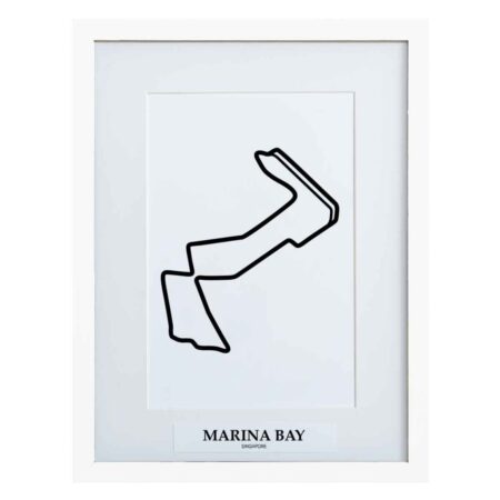 Formule 1 Circuit Marina Bay Singapore 3D Print - Wit | Formula 1