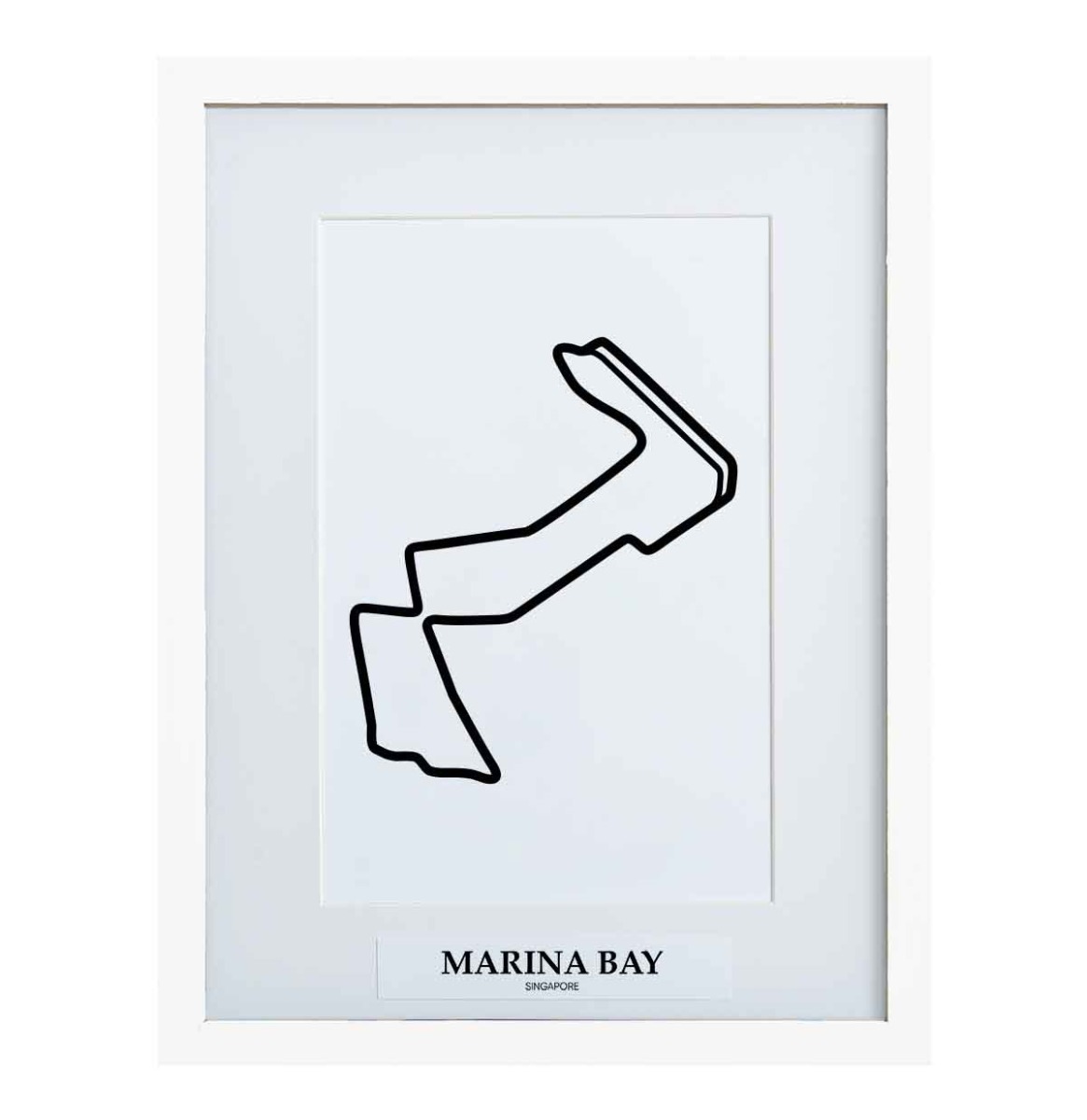 Formule 1 Circuit Marina Bay Singapore 3D Print - Wit | Formula 1