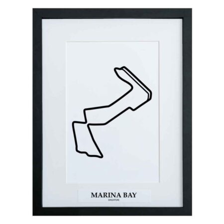 Formule 1 Circuit Marina Bay Singapore 3D Print - Zwart | Formula 1