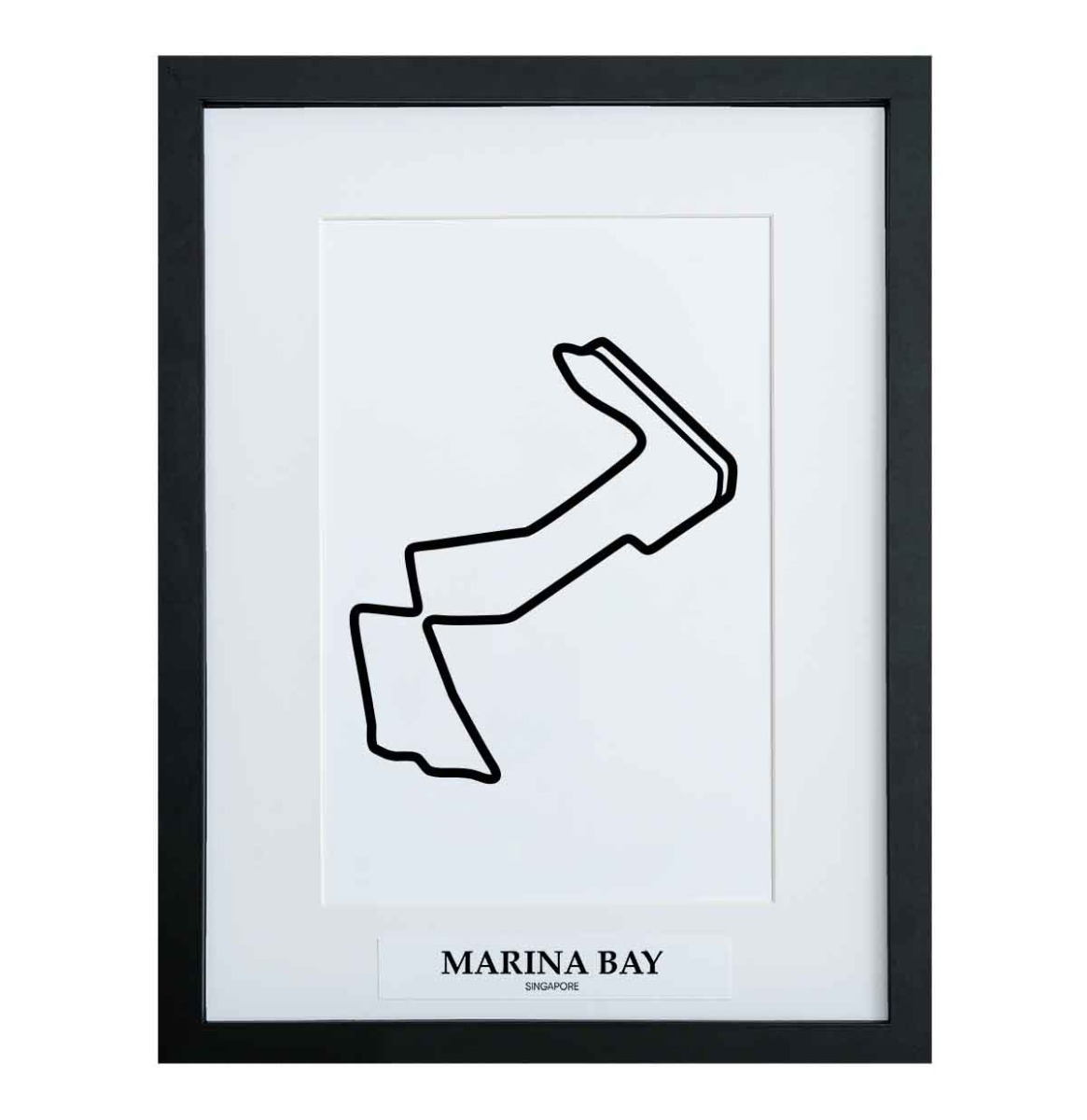 Formule 1 Circuit Marina Bay Singapore 3D Print - Zwart | Formula 1