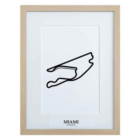 Formule 1 Circuit Miami 3D Print - Hout | Formula 1