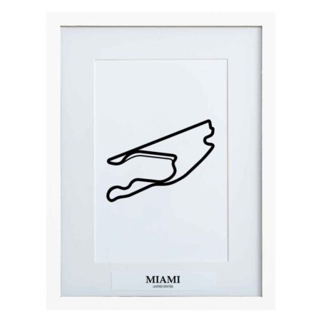 Formule 1 Circuit Miami 3D Print - Wit | Formula 1