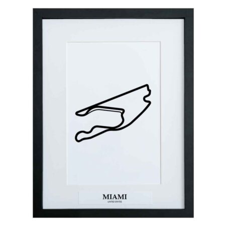 Formule 1 Circuit Miami 3D Print - Zwart | Formula 1