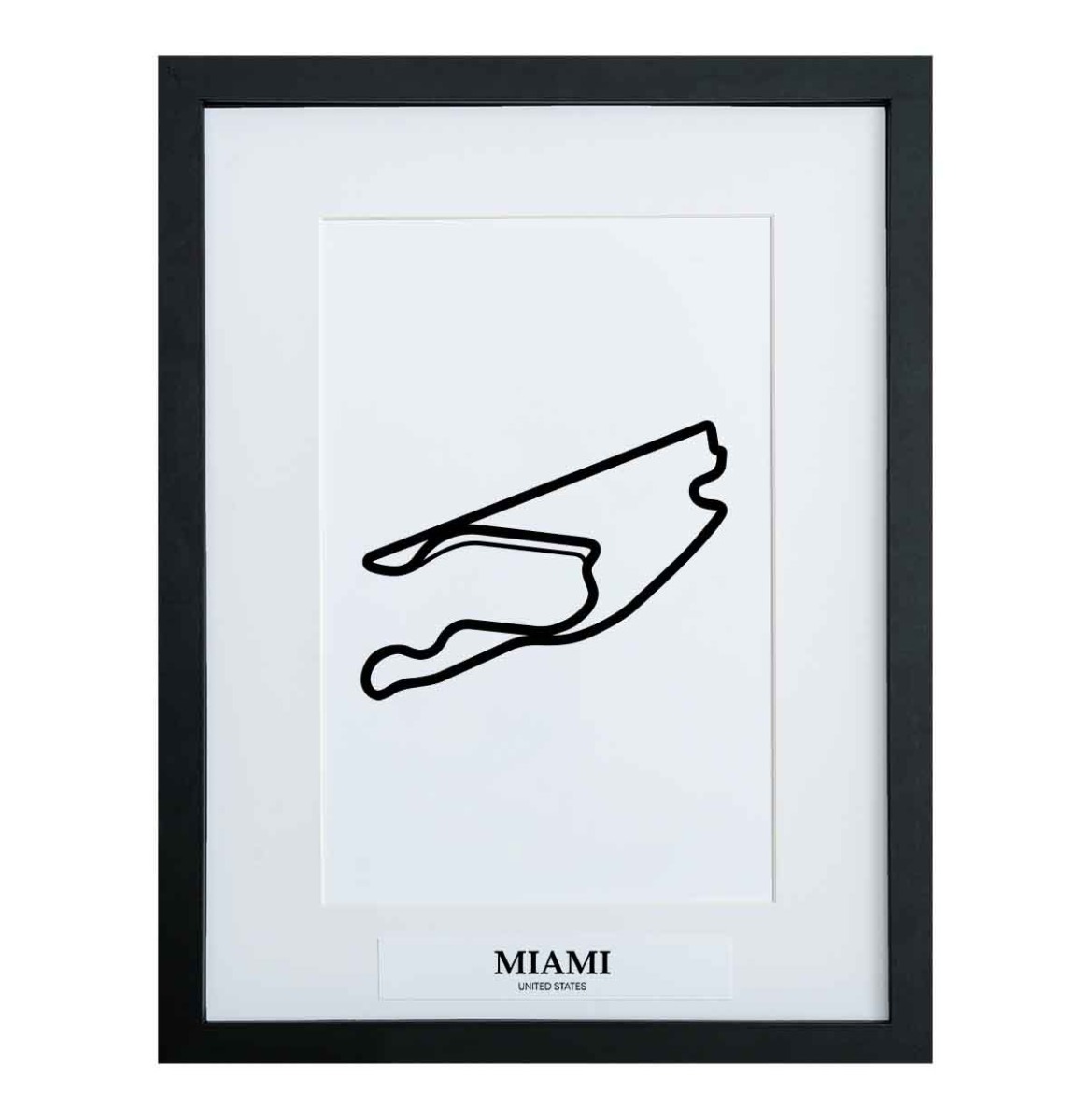 Formule 1 Circuit Miami 3D Print - Zwart | Formula 1
