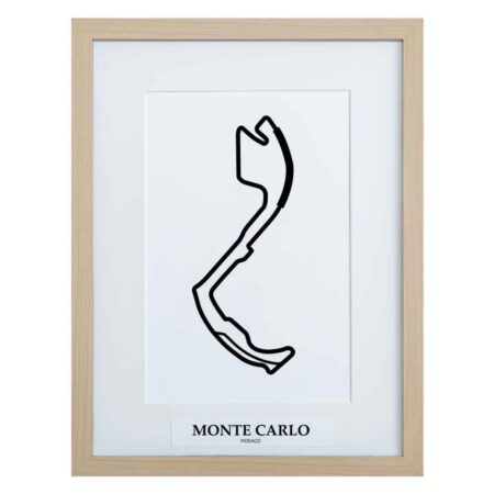 Formule 1 Circuit Monte Carlo Monaco 3D Print - Hout | Formula 1