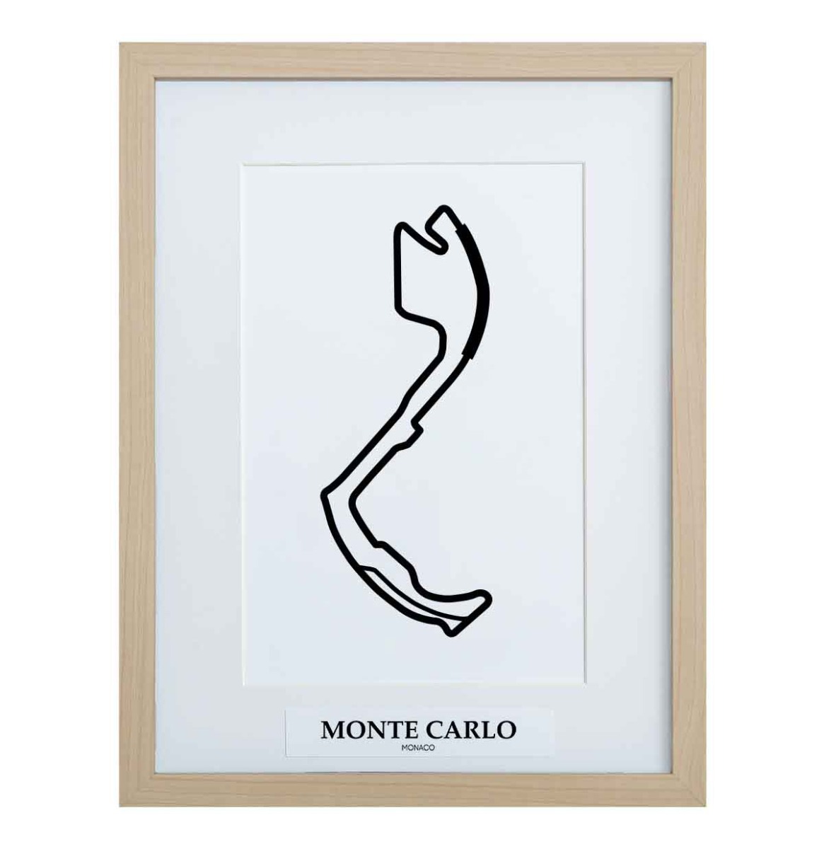 Formule 1 Circuit Monte Carlo Monaco 3D Print - Hout | Formula 1