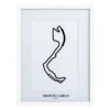 Formule 1 Circuit Monte Carlo Monaco 3D Print - Wit | Formula 1