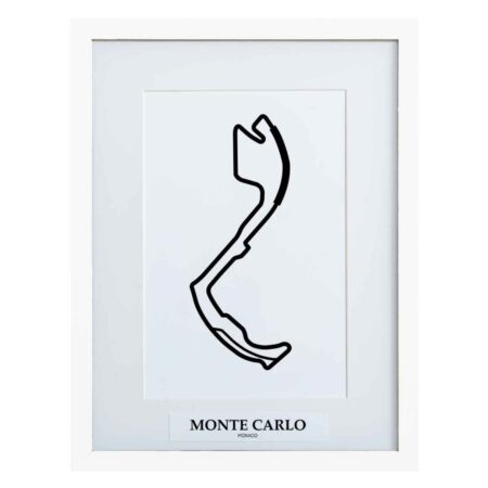 Formule 1 Circuit Monte Carlo Monaco 3D Print - Wit | Formula 1