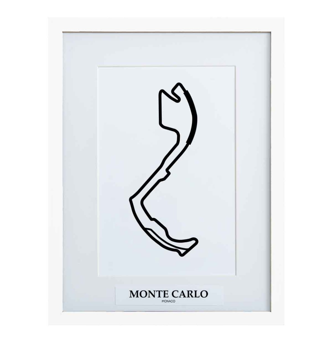 Formule 1 Circuit Monte Carlo Monaco 3D Print - Wit | Formula 1