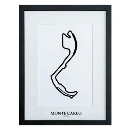Formule 1 Circuit Monte Carlo Monaco 3D Print - Zwart | Formula 1