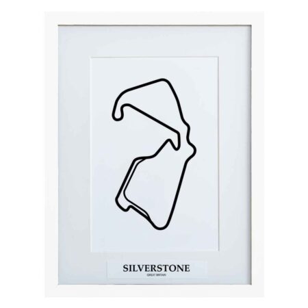 Formule 1 Circuit Silverstone 3D Print - Wit | Formula 1