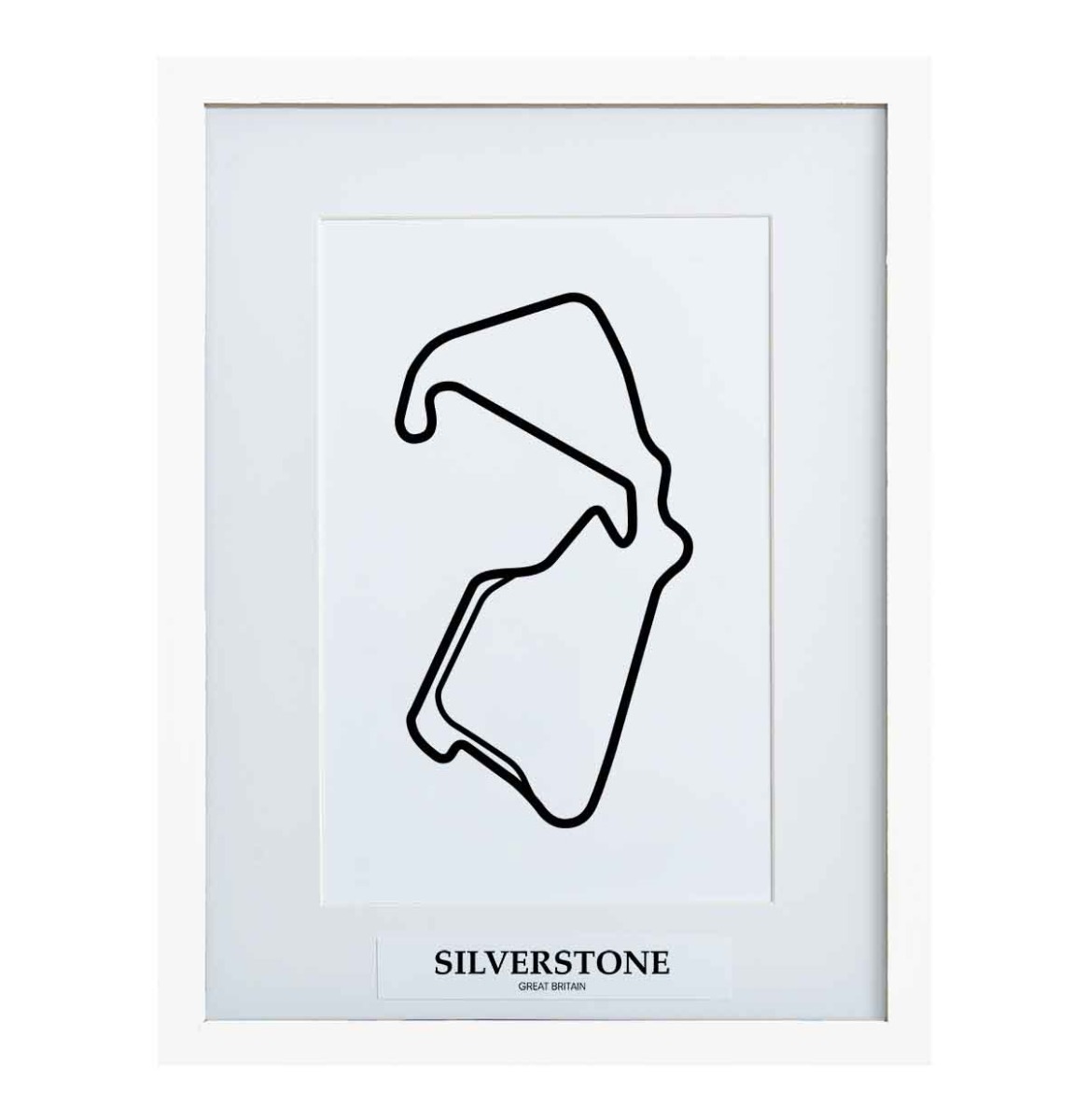Formule 1 Circuit Silverstone 3D Print - Wit | Formula 1