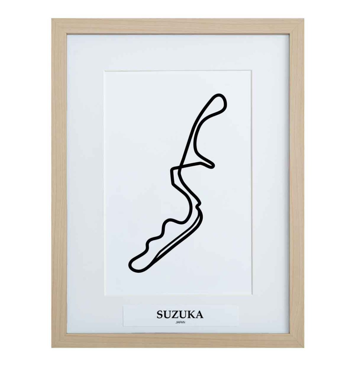 Formule 1 Circuit Suzuka 3D Print - Hout | Formula 1