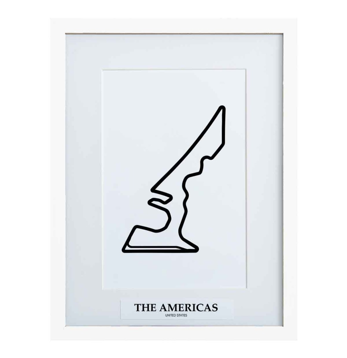 Formule 1 Circuit The Americas Austin 3D Print - Wit | Formula 1