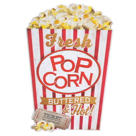 Fresh Popcorn Buttered and Hot MDF Wand Bord | Fiftiesstore