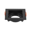 Fresno LED Inbouwspot - Kantelbaar armatuur - Kunststof - 95x95mm - GU10 Fitting incl. lamphouder - Vierkant - IP20 voor binnen - Zwart | V-TAC