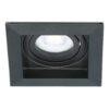 Fresno LED inbouwspot vierkant - GU10 - 4 Watt 345 Lumen - 6500K Daglicht Wit - Dimbaar - Kantelbaar - Verzonken - IP20 voor binnen - Zwart - Anti-glare | HOFTRONIC