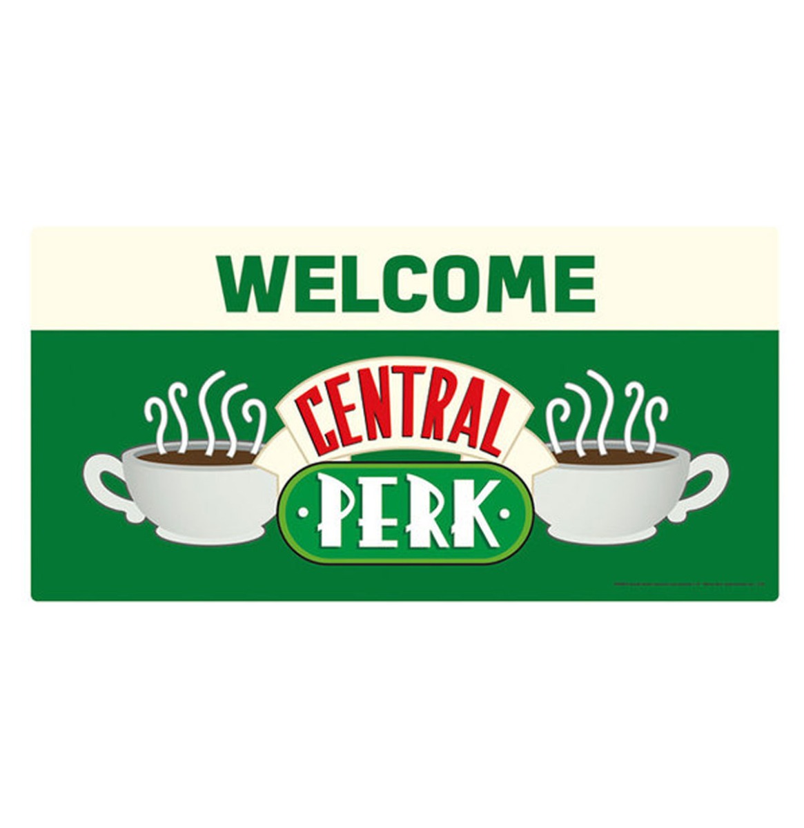 Friends Welcome To Central Perk Metalen Bord Met Reliëf - 60 x 30 cm | Friends - Central Perk