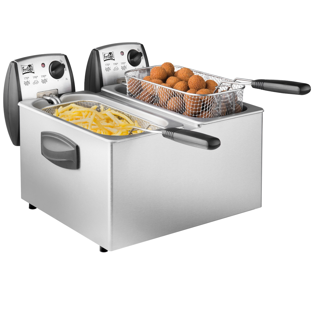 Fritel FR 1850 duo Friteuse Zilver | Fritel