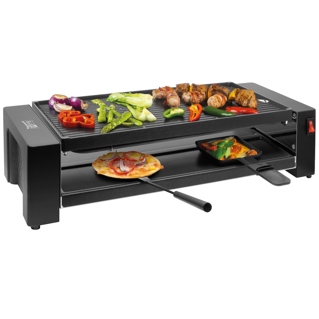 Fritel Gourmetstel PR3195 Racletteset Zwart | Fritel