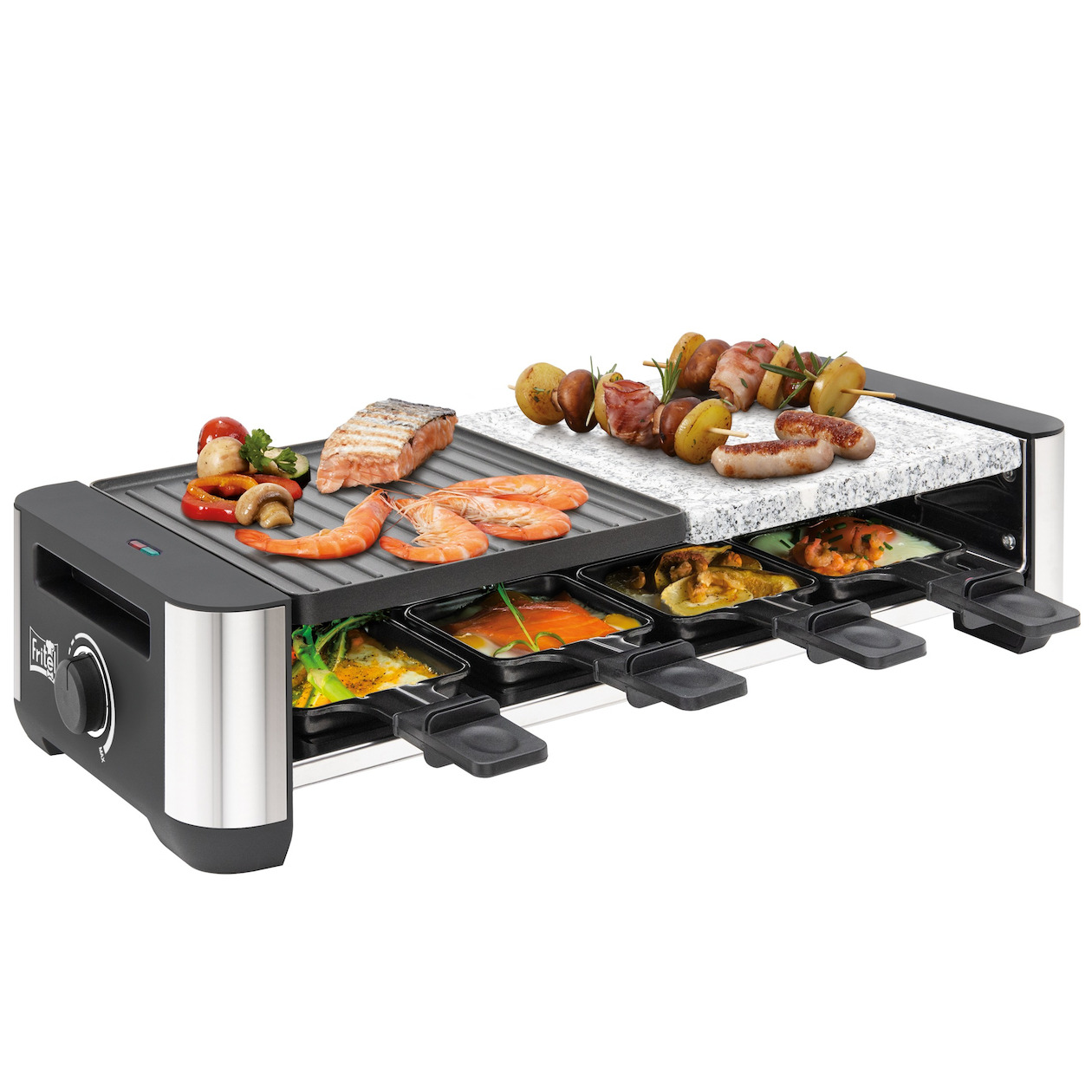 Fritel Gourmetstel RSG 3280 Racletteset Zwart | Fritel