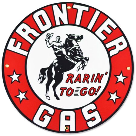 Frontier Gas Emaille Bord 30 cm | Fiftiesstore