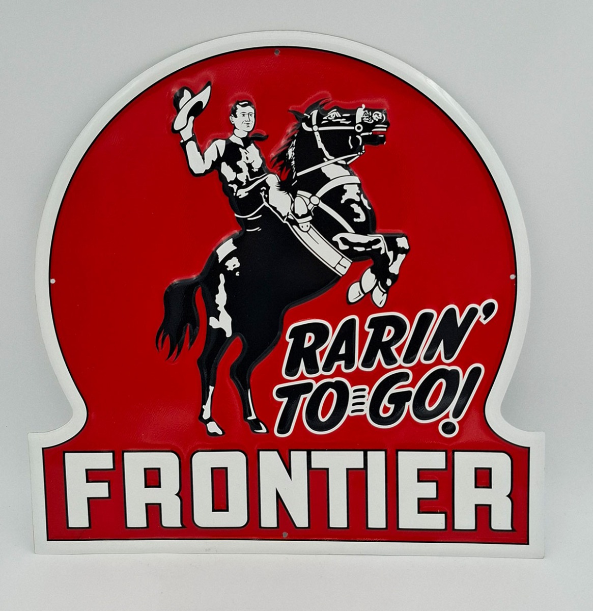 Frontier Rarin' To Go Metalen Bord - 39 x 39cm | Fiftiesstore