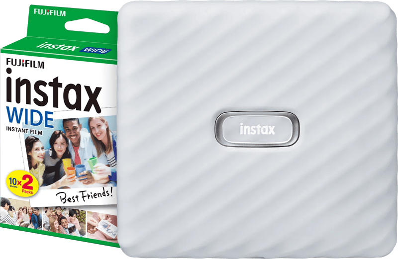 Fujifilm Instax Link WIDE Wit + Fujifilm Instax WIDE Film 10 x 2 pak
