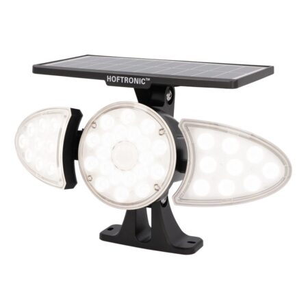 Fulco - LED Solar Wandlamp - Incl. Bewegingssensor - 6000K Daglicht wit - IP65 Waterdicht - Kantelbaar - Zonne energie | HOFTRONIC