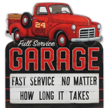 Full Service Garage Fast Service No Matter How Long It Takes Metalen Bord 58 x 53