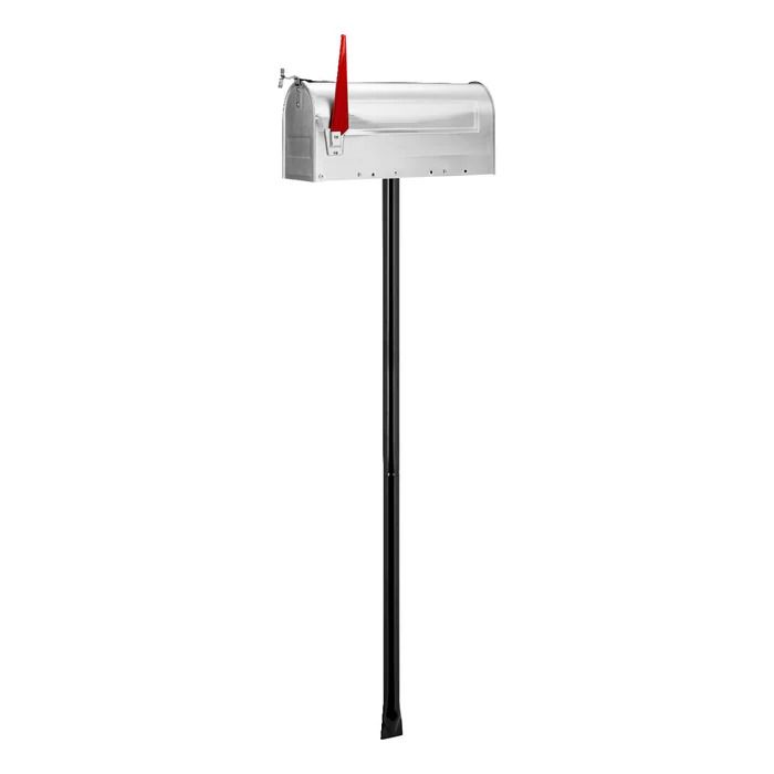 G2 G2 Amerikaanse brievenbus US Mailbox met paal - aluminium zilver/zwart | G2