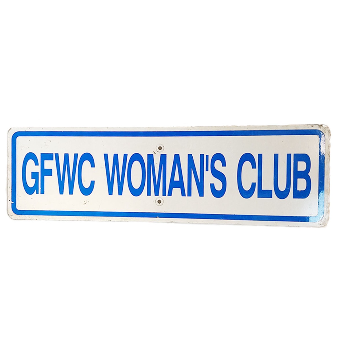 GFWC Women's Club Straatbord - Origineel - 76 x 23 cm | The Dutch Pickers