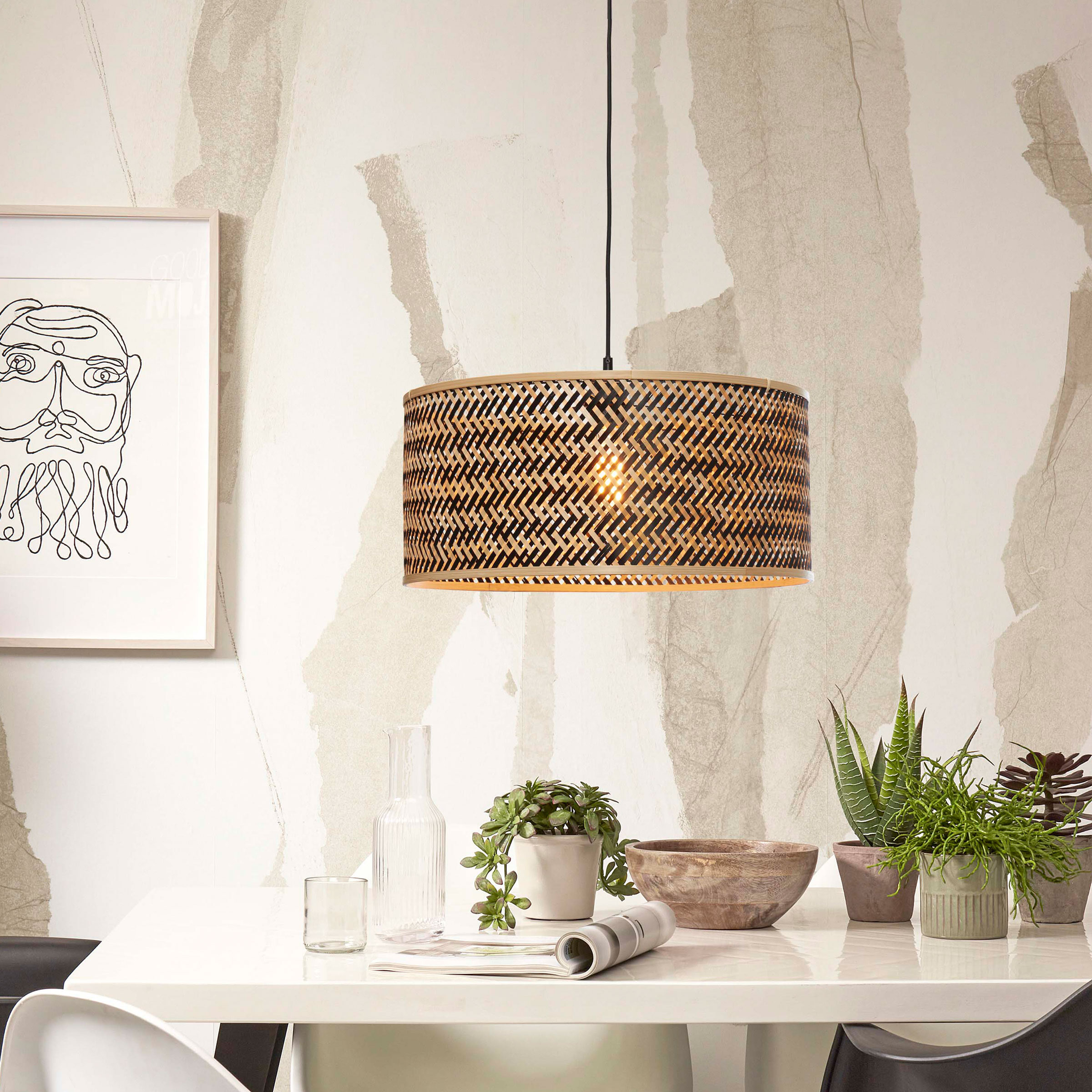 GOOD&MOJO Hanglamp 'Java' Bamboe