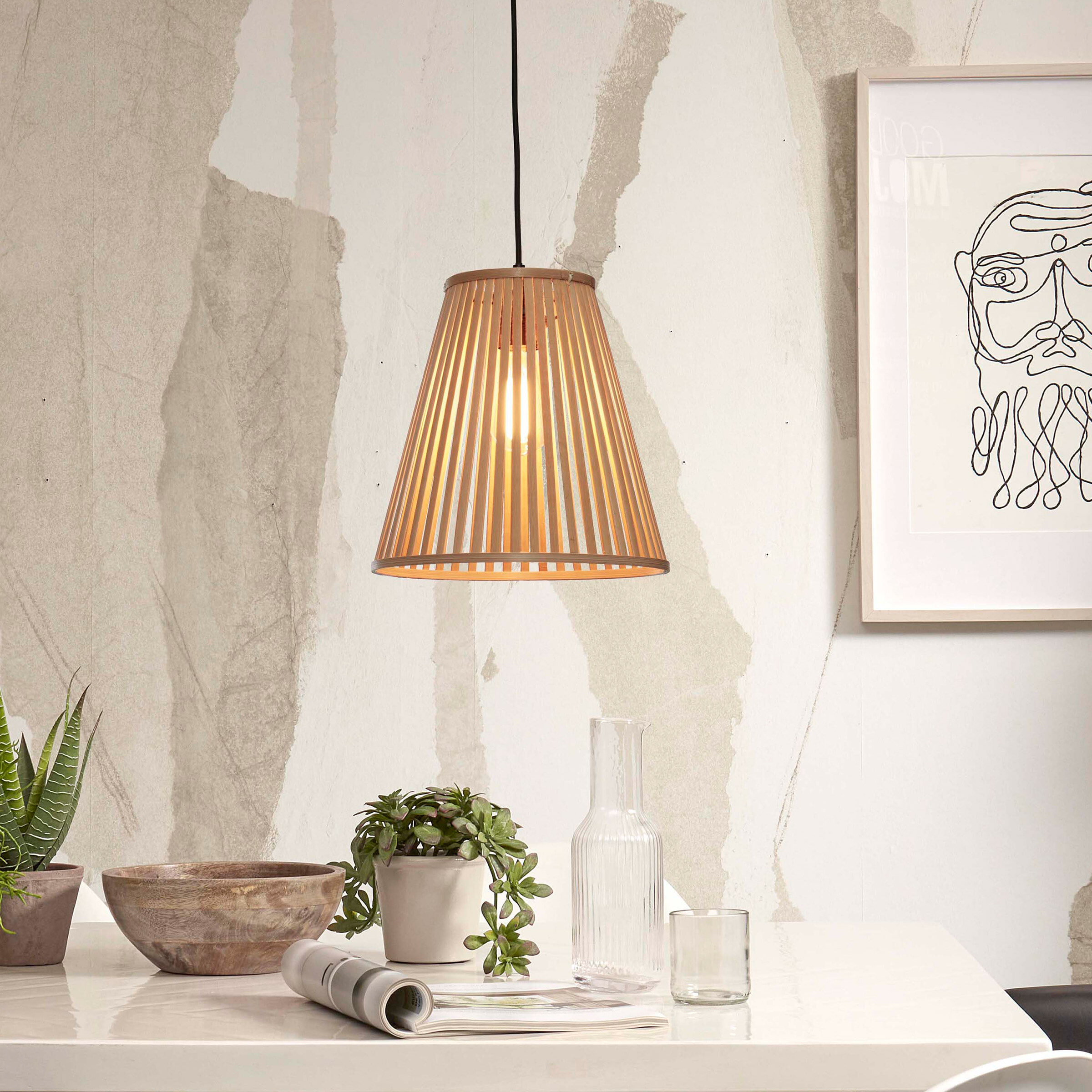 GOOD&MOJO Hanglamp 'Merapi' Bamboe