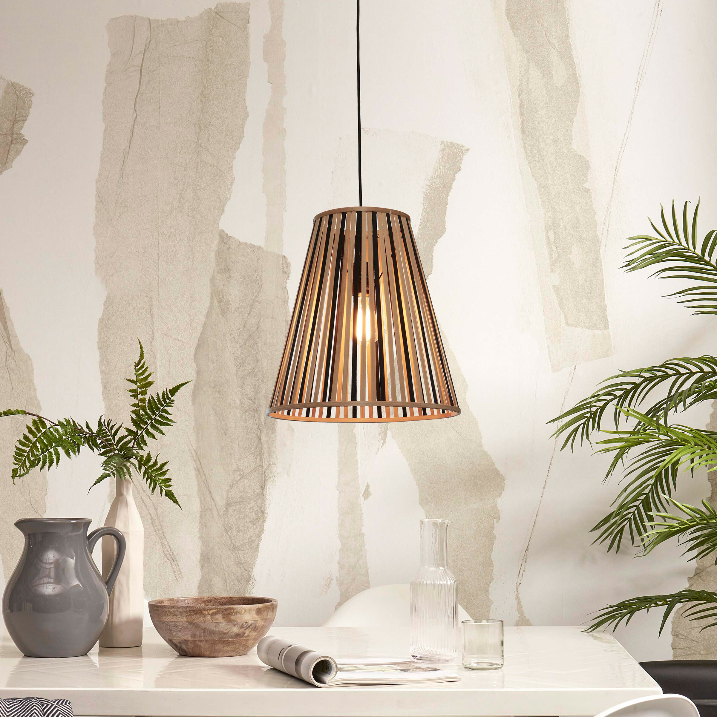 GOOD&MOJO Hanglamp 'Merapi' Bamboe