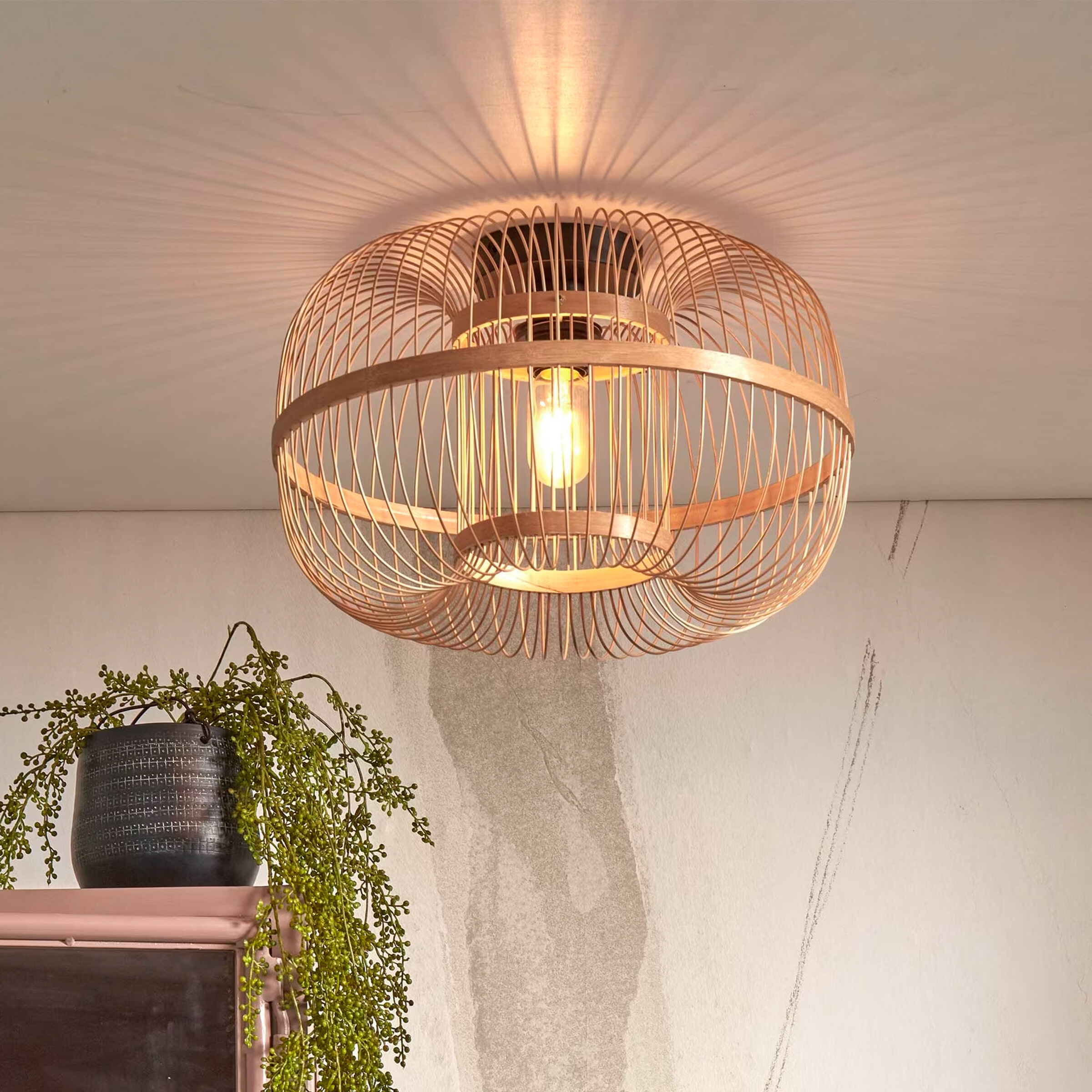 GOOD&MOJO Plafondlamp 'Hokkaido' Bamboe